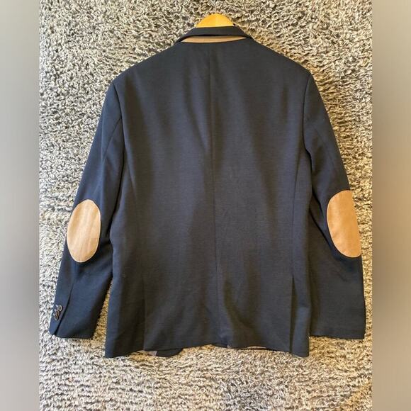 Men’s. Sport Smart Sfera Bleu Blazer With elbow Patches Slim Fit Size 42 - Picture 11 of 12